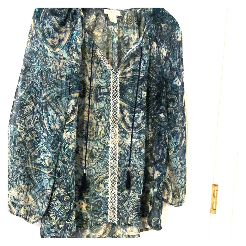 Lucky Brand chiffon blouse EUC